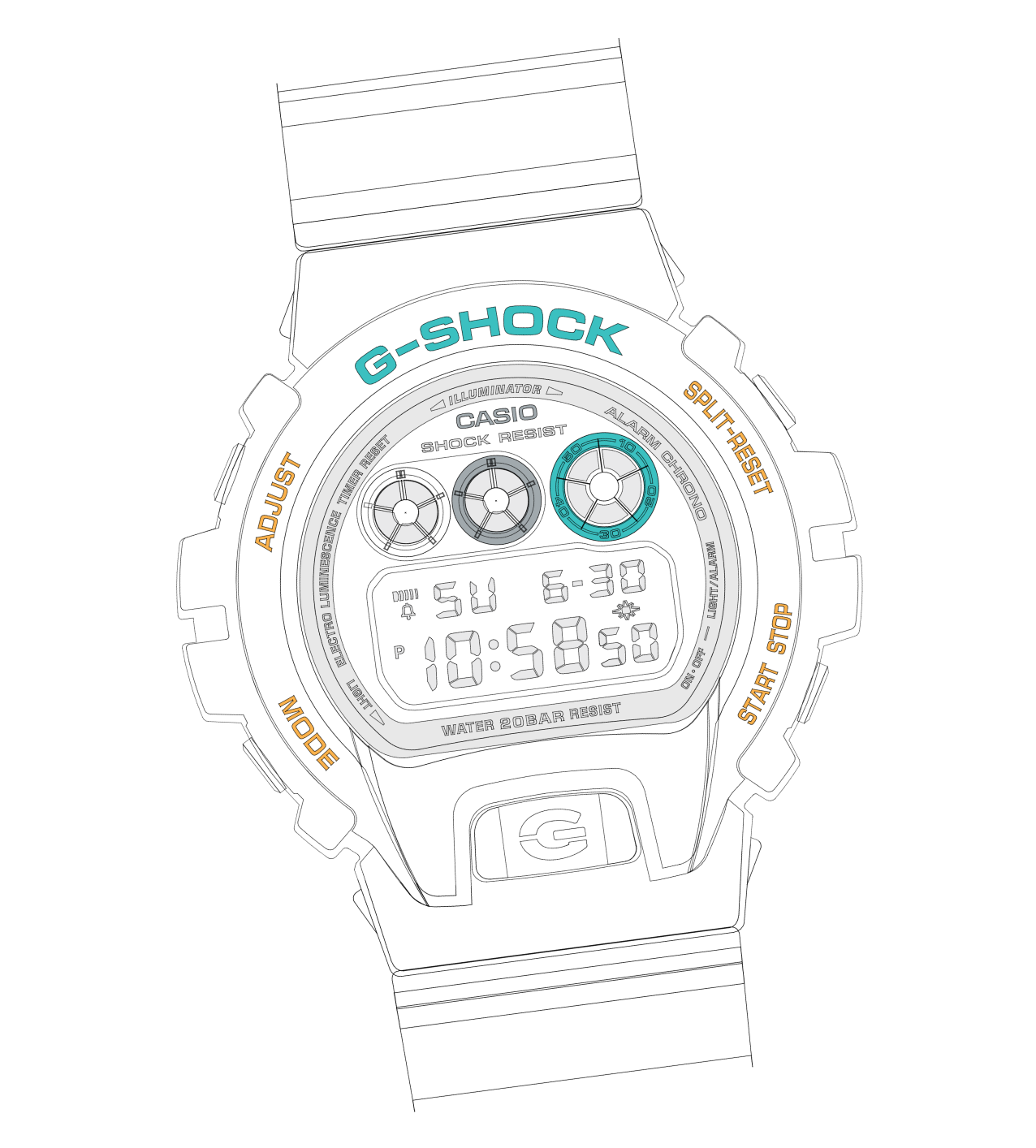 Casio G-SHOCK Ref. 6900 oleh John MayerCasio G-SHOCK Ref. 6900 oleh John Mayer  